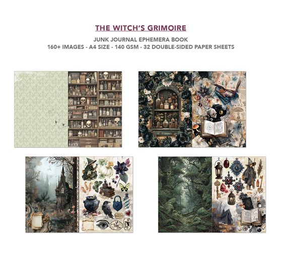 Junk Journal & Ephemera Book Ciao Bella "The Witch's Grimoire"
