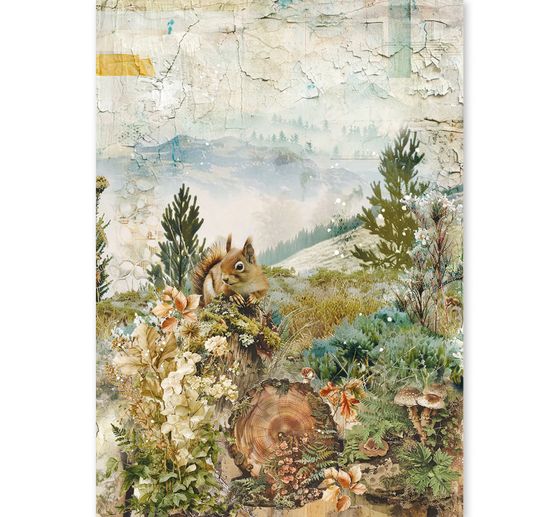 Motyw papier ryżowy asortyment Ciao Bella "The Nature Journal", zestaw 8 sztuk