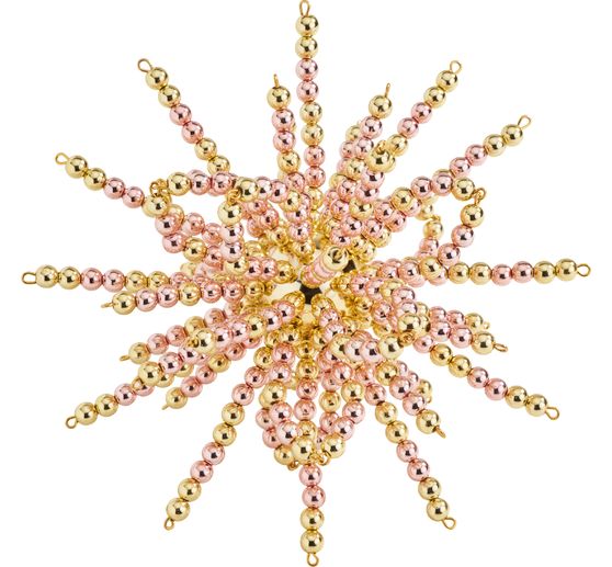 Kompletny zestaw gwiazdy z koralik&oacute;w "Light Pink-Gold"