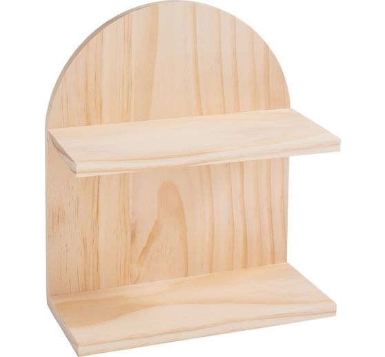 VBS Arched wooden shelf with 2 shelves