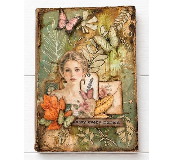 Motyw papieru ryżowego backgrounds Stamperia "Flowers and Poems", DIN A6, zestaw 8 sztuk