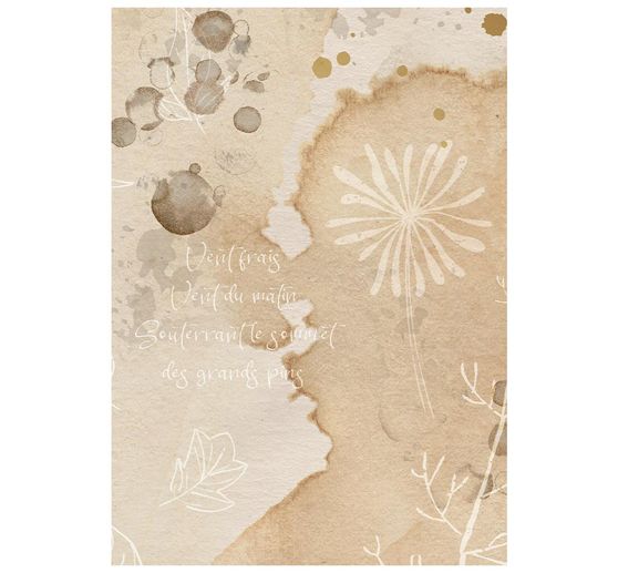 Motyw papieru ryżowego backgrounds Stamperia "Flowers and Poems", DIN A6, zestaw 8 sztuk
