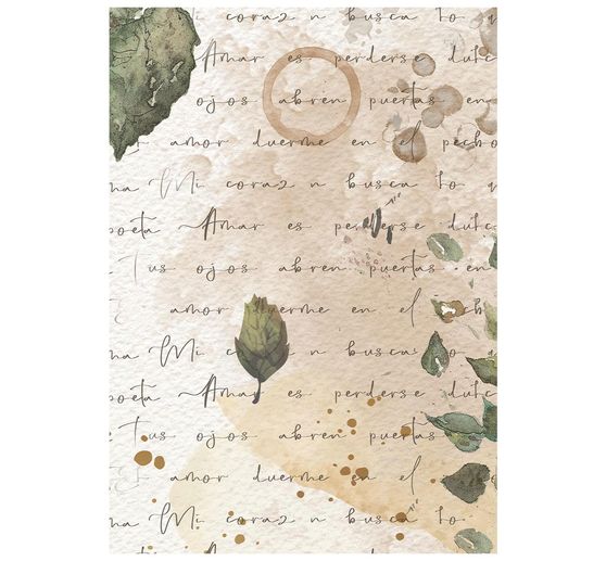 Motyw papieru ryżowego backgrounds Stamperia "Flowers and Poems", DIN A6, zestaw 8 sztuk