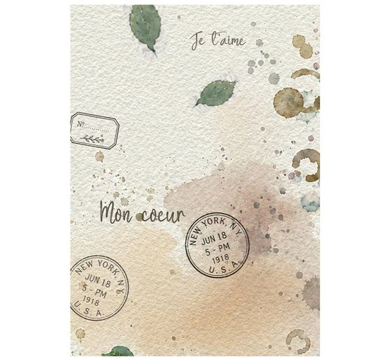 Motyw papieru ryżowego backgrounds Stamperia "Flowers and Poems", DIN A6, zestaw 8 sztuk