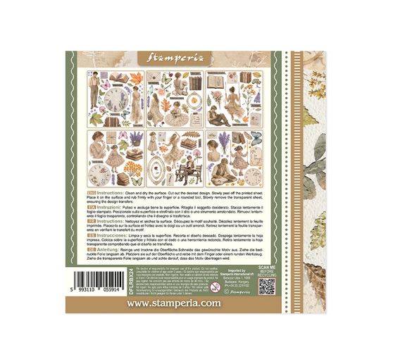 Stamperia Rub On assortment "Flowers and Poems"