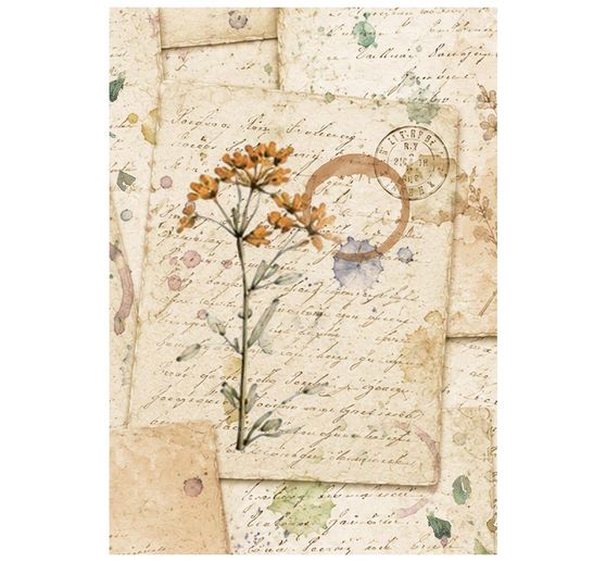 Motyw ryżowy asortyment Stamperia "Flowers and Poems", DIN A6, zestaw 8 sztuk