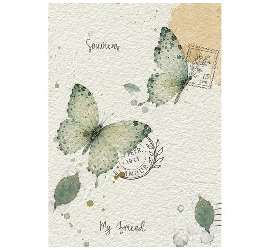 Motyw ryżowy asortyment Stamperia "Flowers and Poems", DIN A6, zestaw 8 sztuk