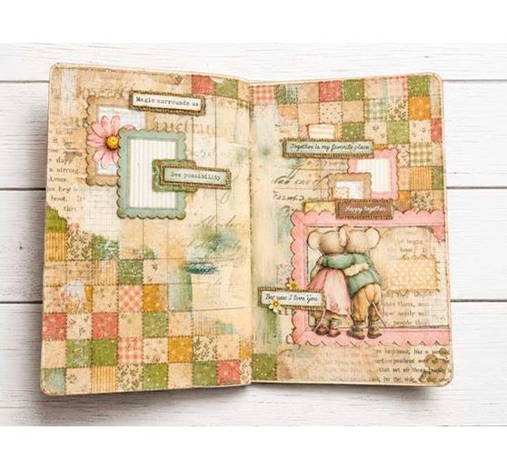 Szablon Stamperia "Cozy Family - Letters", 20 x 25 cm