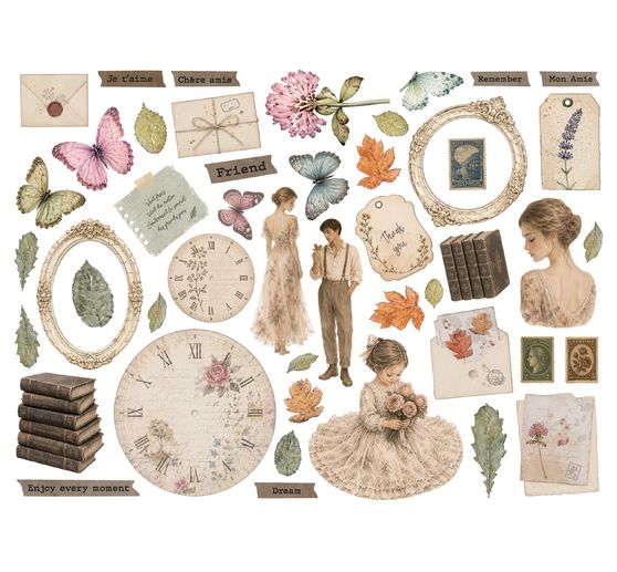 Motywy do wycinania Stamperia "Flowers and Poems"