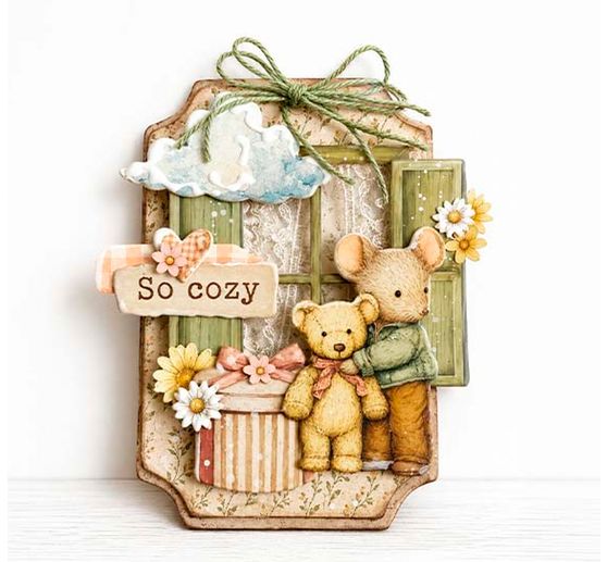 Stamperia Punching motifs "Cozy Family"