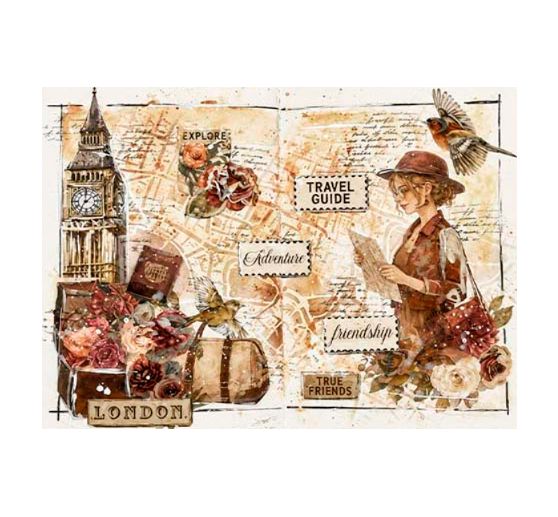 Stamperia Stencil "Our Way - Street Map", 20 x 25 cm
