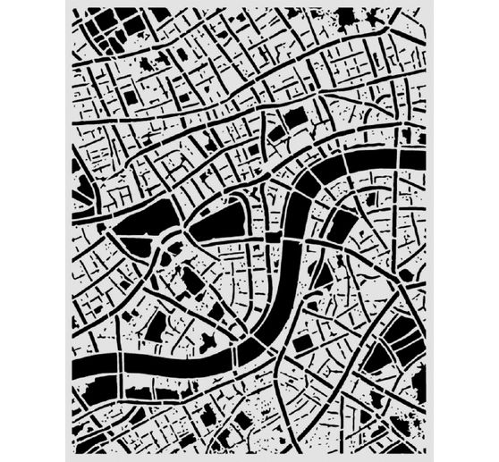 Stamperia Stencil "Our Way - Street Map", 20 x 25 cm