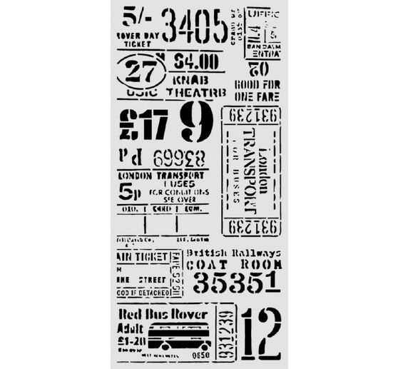 Szablon Stamperia "Our Way - Tickets", 12 x 25 cm