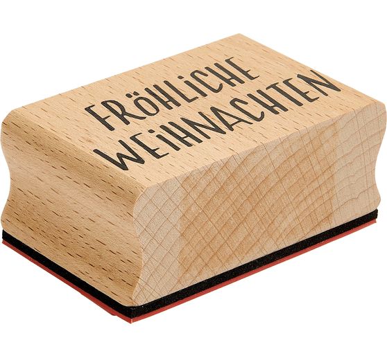 Stempel drewniany "Fr&ouml;hliche Weihnachten"