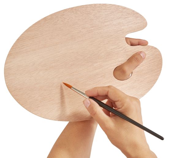 VBS Wooden paint palette "Oval",2 pcs.