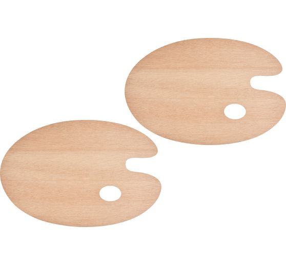 VBS Wooden paint palette "Oval",2 pcs.