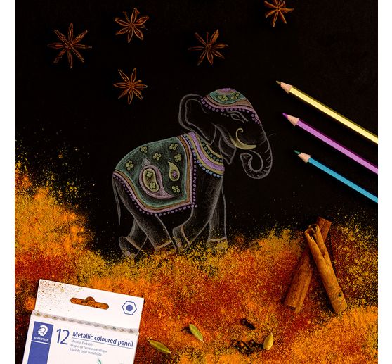 STAEDTLER Coloured pencils "Metallic", 12 colours
