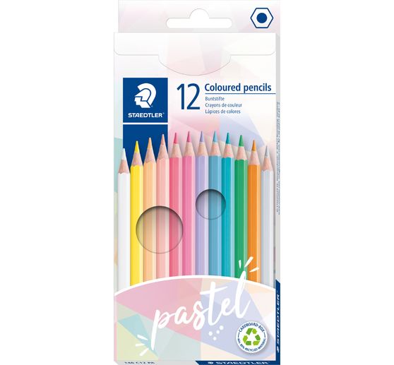 Kredki oł&oacute;wkowe STAEDTLER "Pastelowe", 12 kolor&oacute;w