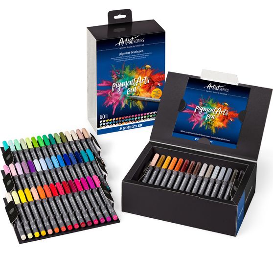 Pigment brush pen STAEDTLER "Pigment Arts", 60 kolor&oacute;w
