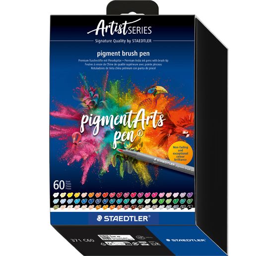 Pigment brush pen STAEDTLER "Pigment Arts", 60 kolor&oacute;w