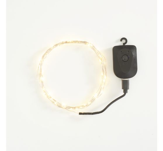Micro‑LED fairy lights, rechargeable, 40 LEDs
