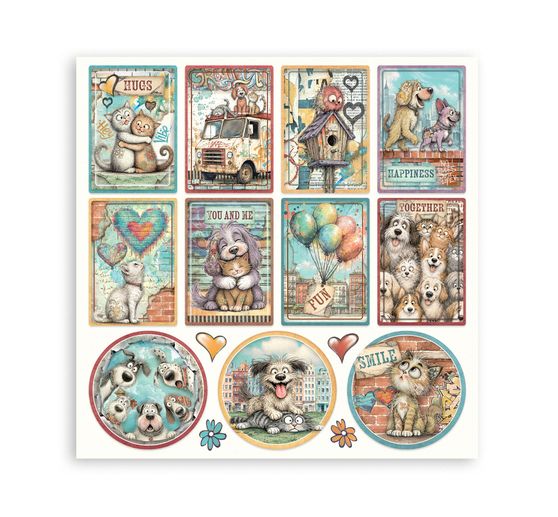 Blok do scrapbooking Stamperia "Furry Friends 2"