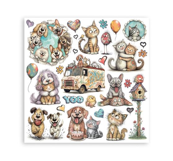 Blok do scrapbooking Stamperia "Furry Friends 2"
