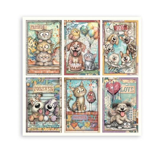 Blok do scrapbooking Stamperia "Furry Friends 2"