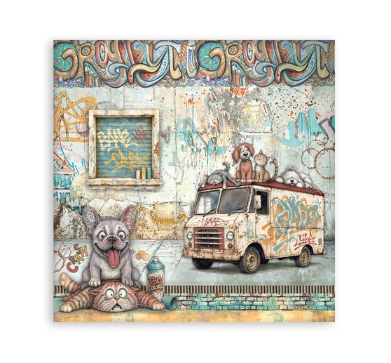 Blok do scrapbooking Stamperia "Furry Friends 2"
