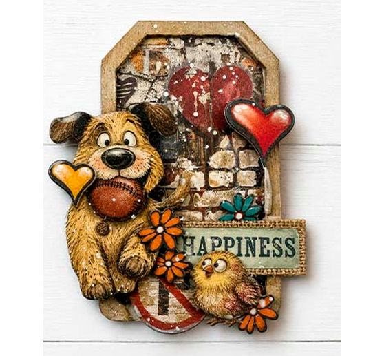 Stamperia Stencil "Furry Friends 2 - Cool Street Bricks", 12 x 25 cm