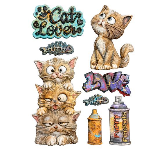 Silikonowa forma A5 Stamperia "Furry Friends 2 - Cats"