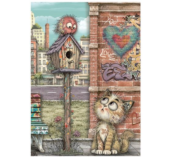 Motyw ryżowy asortyment Stamperia "Furry Friends 2", DIN A6, zestaw 8 sztuk