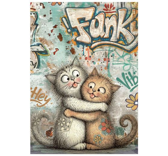 Motyw ryżowy asortyment Stamperia "Furry Friends 2", DIN A6, zestaw 8 sztuk