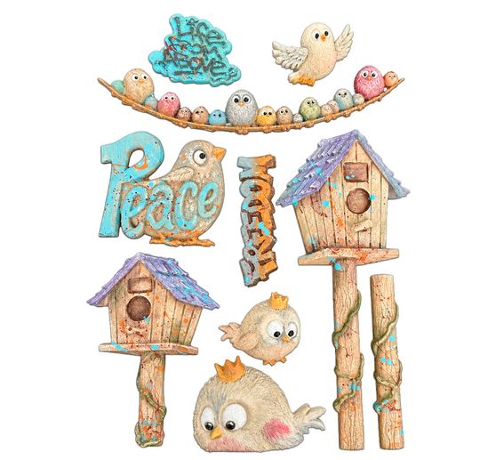 Silikonowa forma A5 Stamperia "Furry Friends 2 - Birds"