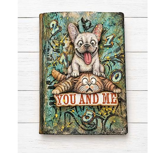 Stamperia Stencil "Furry Friends 2 - Graffiti", 20 x 25 cm