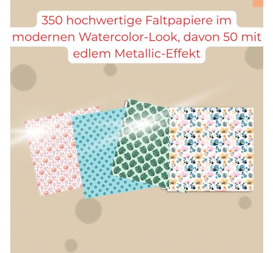 350 papier&oacute;w do origami "Faltzauber durchs Jahr"