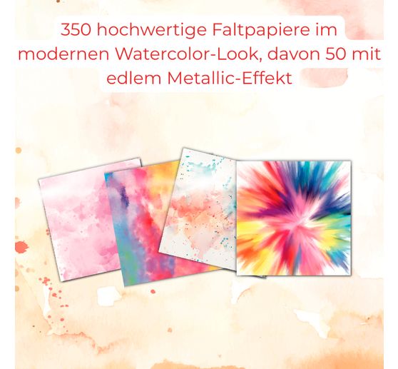 350 papier&oacute;w do origami "Watercolor Splash"