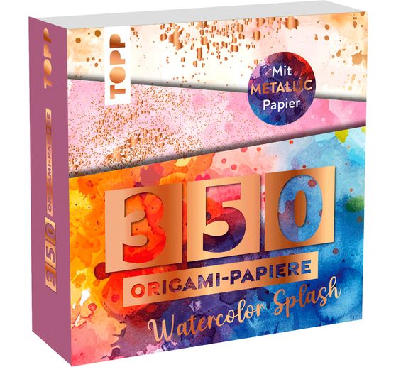 350 papier&oacute;w do origami "Watercolor Splash"