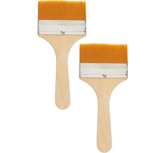 Płaski pędzel akrylowy VBS, szerokość 7,8 cm, 2 szt.