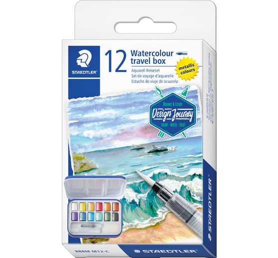 Zestaw farb akwarelowych STAEDTLER "Metallic", 12 kolor&oacute;w