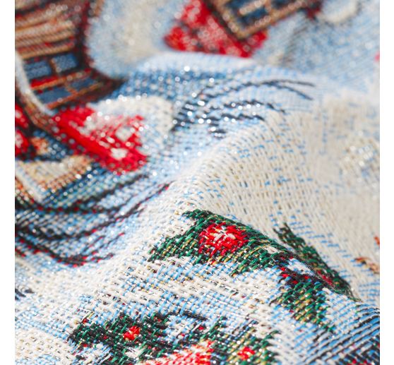 Tkanina gobelinowa z lureksem "Snowy Village"