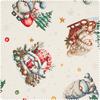 Motif fabric in linen look "Christmas Wonderland"