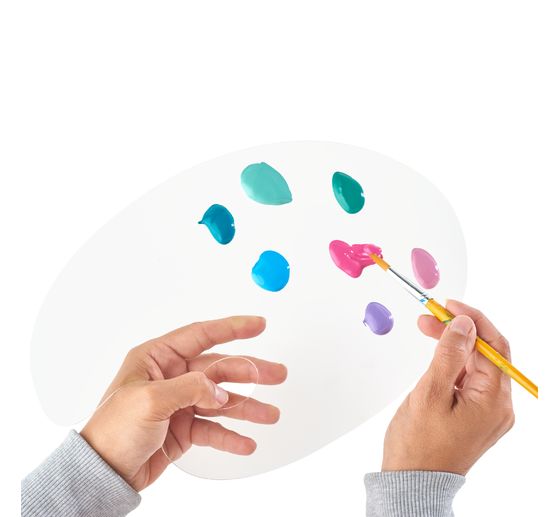 VBS Acrylic paint palette "Oval", 20 x 30 cm, 2 pcs.