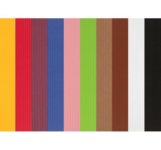 Craft corrugated cardboard "Basic", 25 x 35 cm, 10 sheets