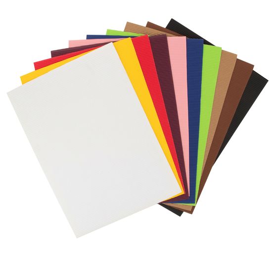 Craft corrugated cardboard "Basic", 25 x 35 cm, 10 sheets