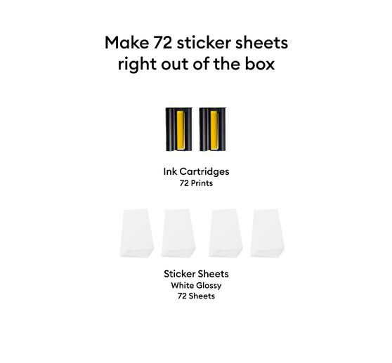 Cricut StickerPix Print + Cut Set "Sticker sheets", 74 pcs.