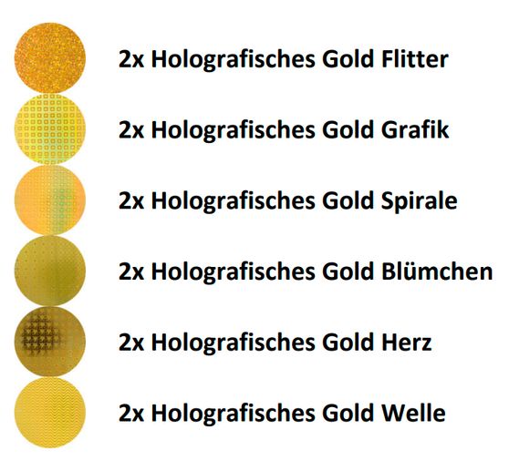 Karton lustrzany "Golden Holographic Mix", A4, 12 arkuszy