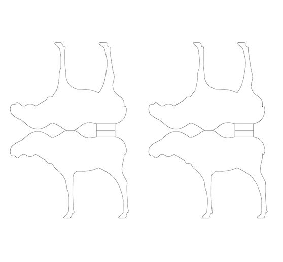 Winter paper scene "Moose