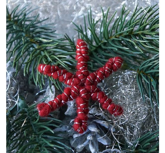 Magazyn DIY Filc + Wełna + Drut Jesienne Boże Narodzenie "Retro Wrap Stars"