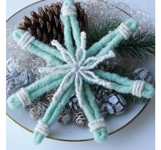 Magazyn DIY Filc + Wełna + Drut Jesienne Boże Narodzenie "Retro Wrap Stars"